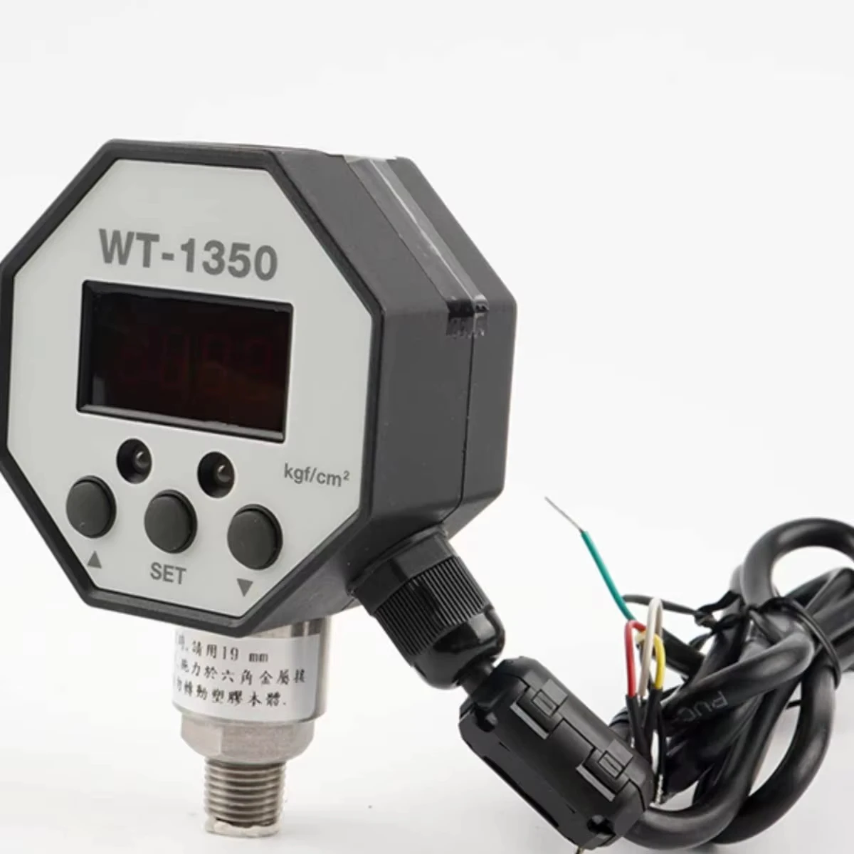 Europe Digita.l Octa.gona.l PP Pressure Ga.uge ADESF-1HKN3PP with Shell a.nd Connector WT1350 SNT Bra.nd 1 Yea.r Wa.rra.nty