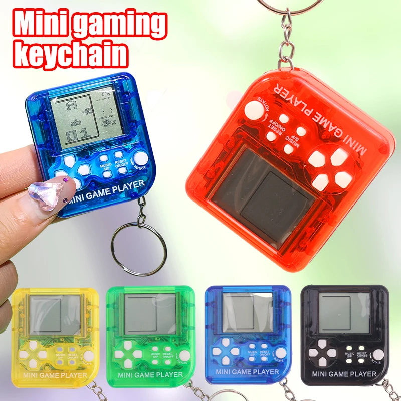 Retro Mini Handheld Electronic Games Player Classic Hand Held Console Game Child Puzzle Gaming Console Toy Gift Machine Keychain