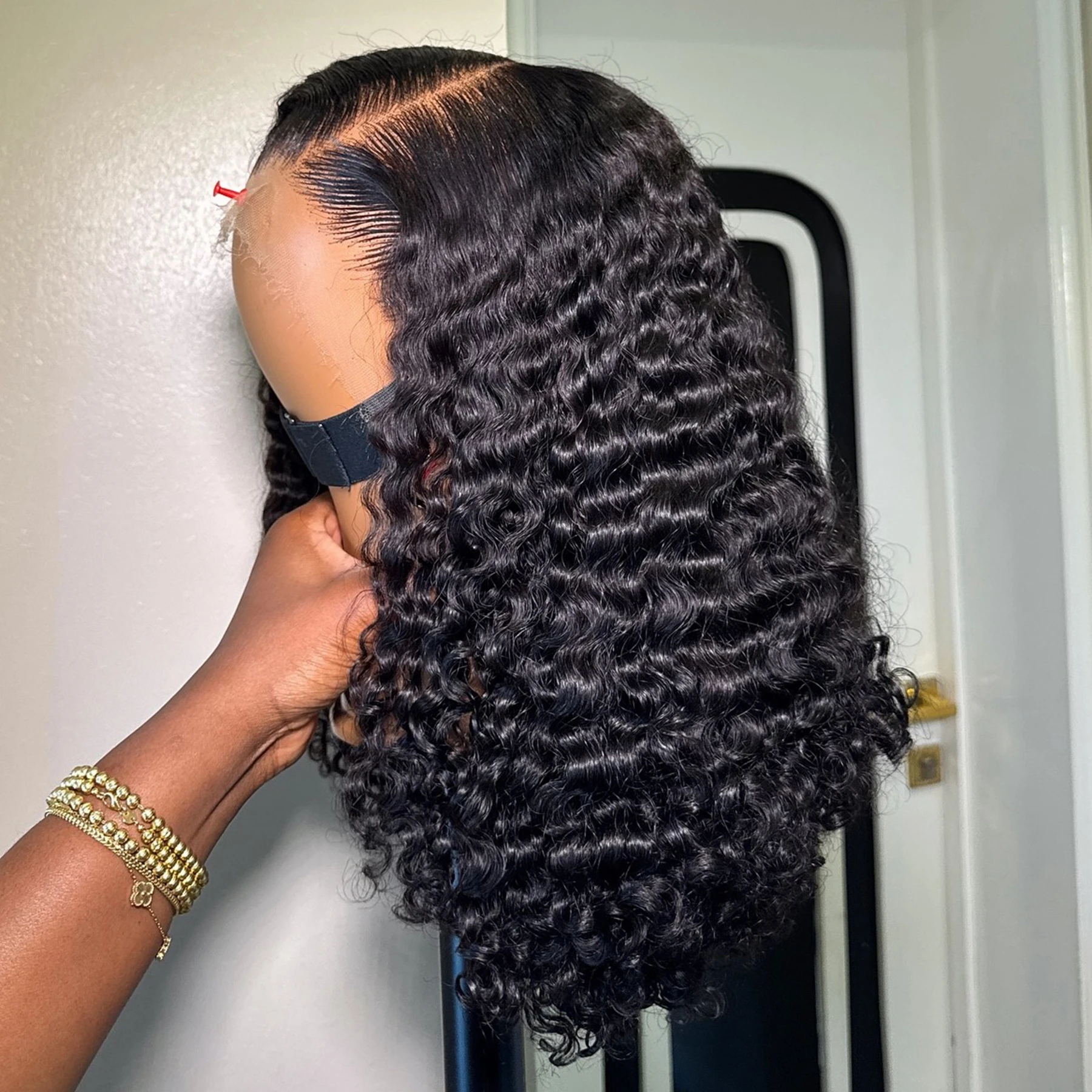 

Short Bob Cut Blunt Pixie Deep Wave Soft HD Full Lace Frontal 13X4X1 Wig For Black Women Preplucked With Baby Hair Free Gifts