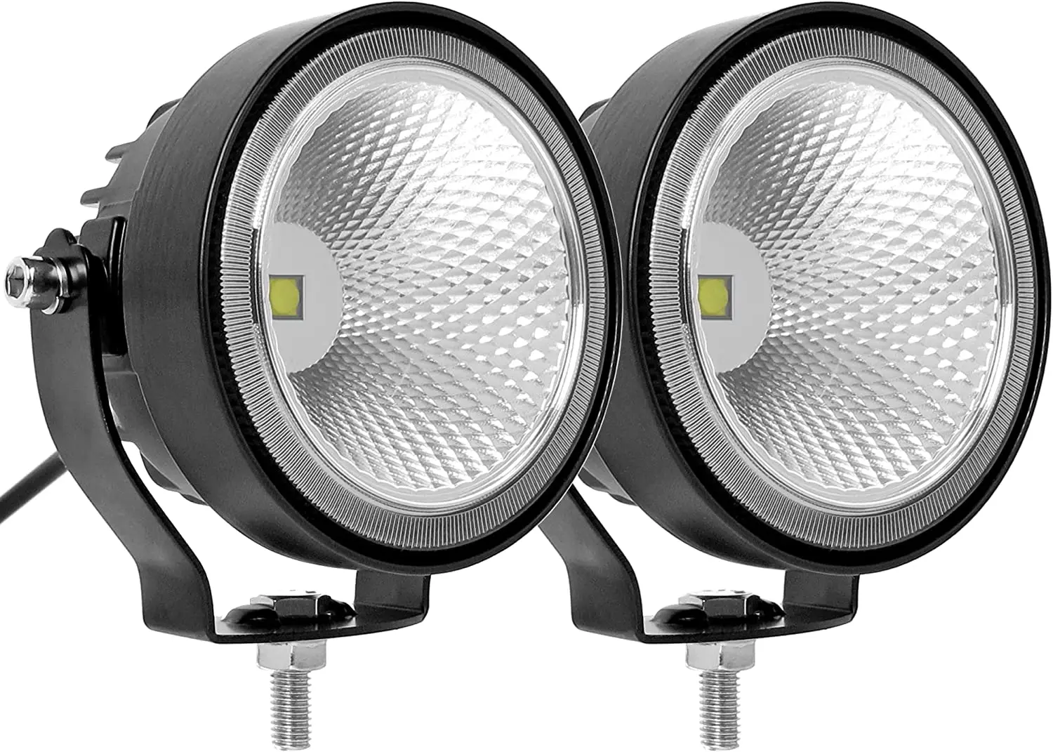 NLpearl 2 stks 12 V 24 V Led Verlichting Offroad 4 Inch Ronde Spots Mistlamp Voor Auto ATV Crossmotor pick-up Boot Motorfiets