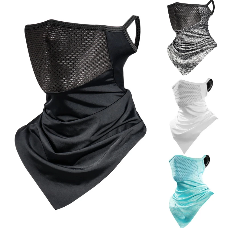

Summer Cool Mesh Bandana For Men Women Breathable Full Face Cycling Sun Protection Masks Camping Neckerchief Outdoor Ear Scarf