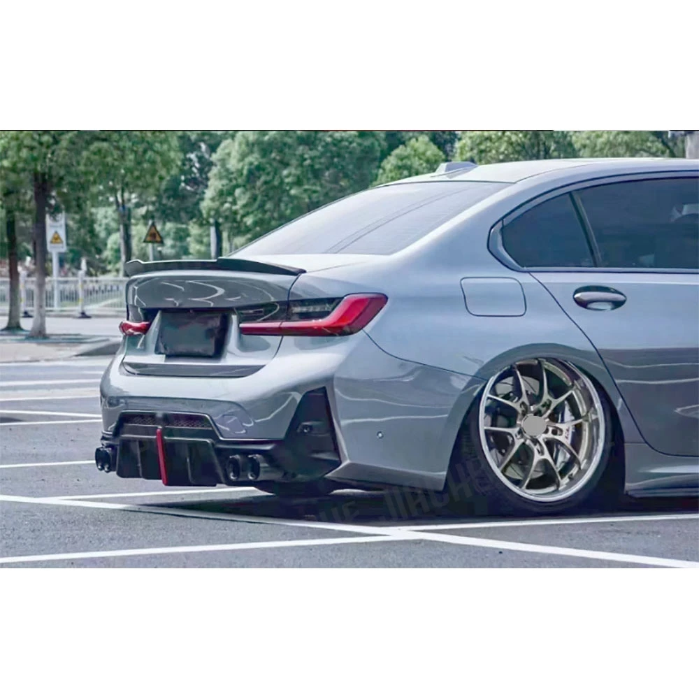 

Задний диффузор из АБС-пластика, бампер, спойлер, боковые разветвители, клапан для BMW 3 серии G20 G28 M Sport 2023 + автомобиль