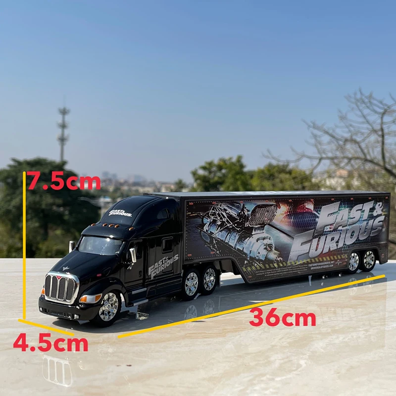 1:64 Scale Peterbilt Heavy Transport Truck Alloy Car Model Diecast Toy Vehicle Simulation Scene Decoration Collectible