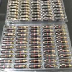 Wholesale New 100Pcs/lot Monster RCA Connector plug 6mm 24K Gold Plated Professional Speaker Audio Adapter Wire lotus Male Plug