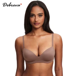 Soutien-gorge push-up DOinvasif pour femme, soutien-gorge sans armatures, soutien-gorge rembourré plongeant, soutien-gorge sans armatures, couverture complète, sans couture, confortable, sans fil