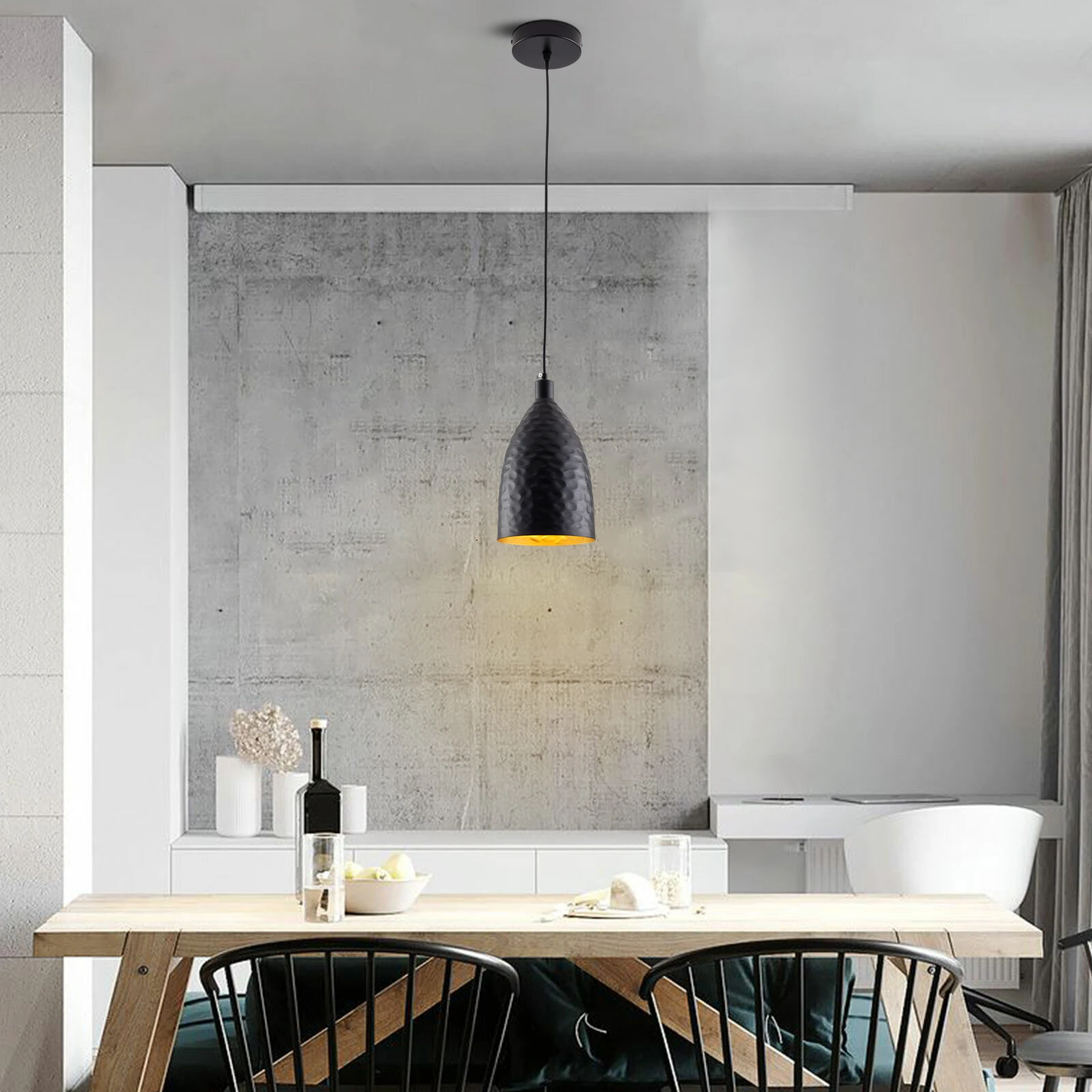 

Simple Modern Metal Pendant Lighting - Black,Nordic Style Home Decoration Light Industrial Pendant Light