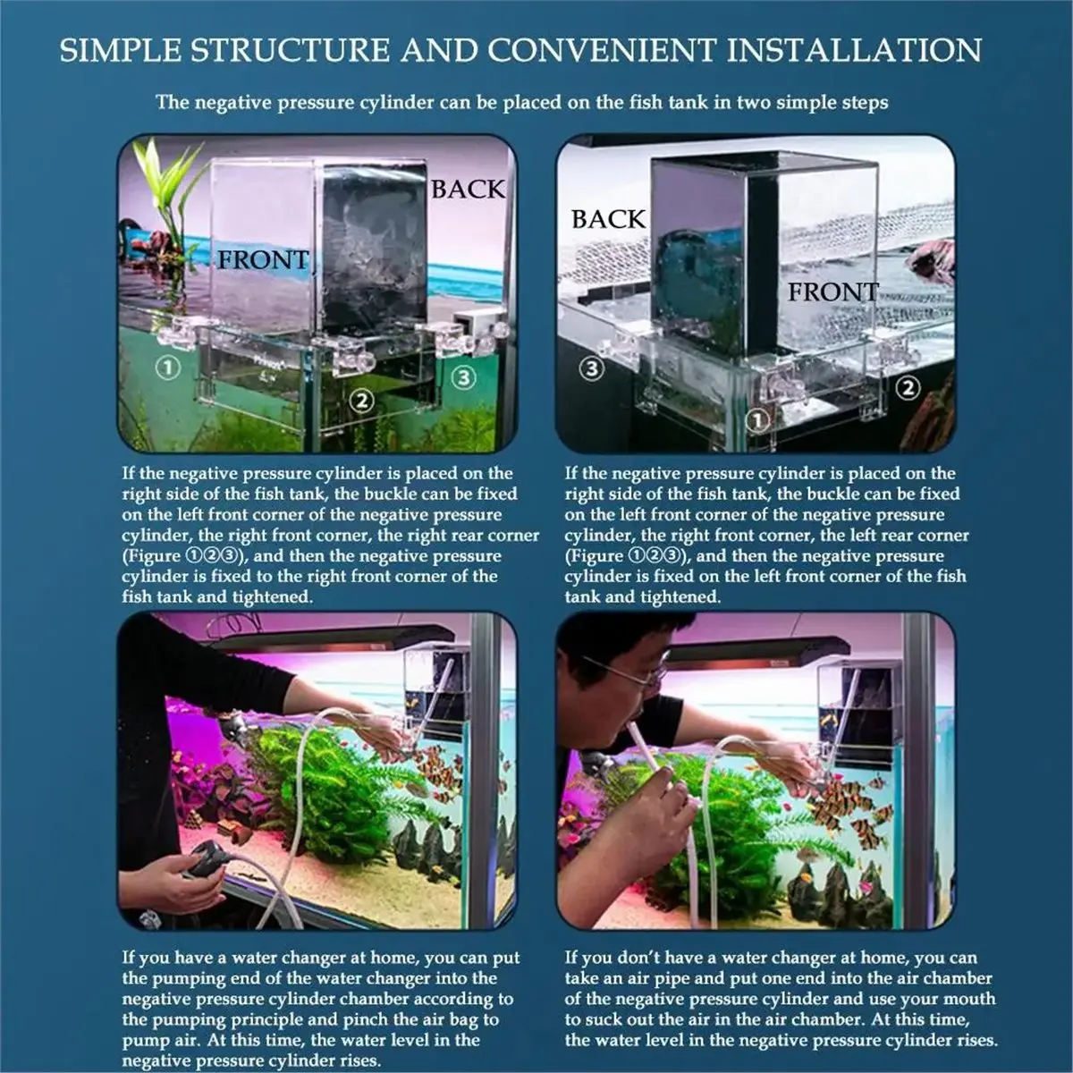 2026 New Desktop Fighting Fish Tank Negative Pressure Transparent Ecological Aquarium
