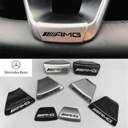 Car Steering Wheel Emblem Sticker Interior Badge Decoration for Mercedes benz A C E class AMG W204 W205 W176 W211 W213 GLA GLC