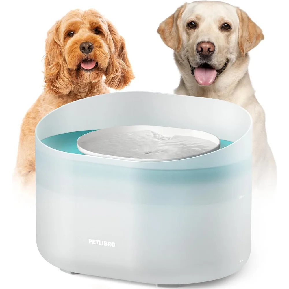 

Dog Water Fountain, 2.1Gal/8L Capsule Dog Fountain for Medium to Large Dogs, Anti-Splash Dog Water Bowl Dispenser