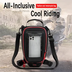 Bolsas magnéticas impermeables para tanque de motocicleta, bolsa de combustible de aceite para motocicleta, pantalla táctil, teléfono móvil, bolsas de navegación GPS para teléfono, 3L