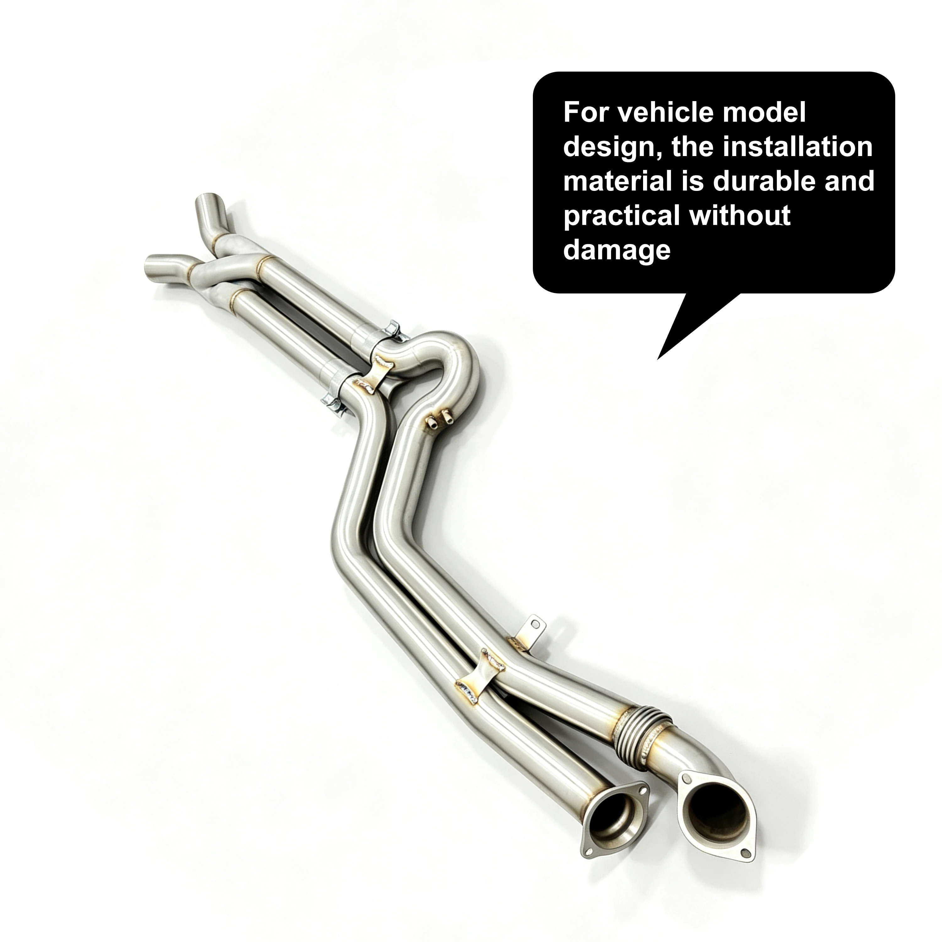 Z-Pipe Auspuffanlage für BMW G87 M2 G80 M3 G82 M4 S58 3.0T Gleichlängen-Mittelrohr Resonator SS304 Performance Cat-Back Auspuff – Detail 5