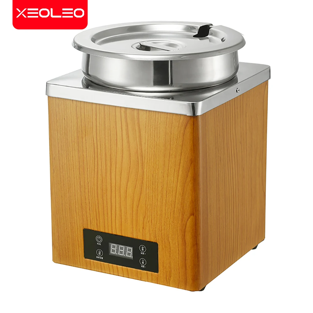 XEOLEO 7L Pearl Pot Brown Sugar Pearl Warmer Stainless Steel Rice Tapioca Sago Thermal Insulation Pot