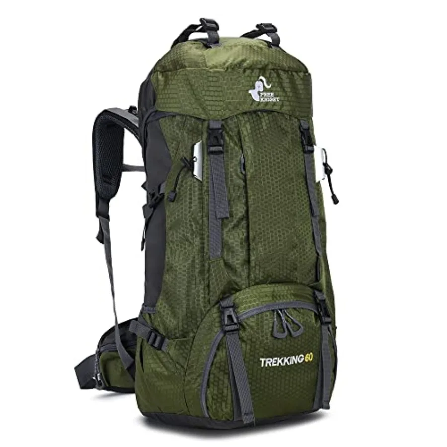 

60L Waterproof Hiking Camping Backpack with Rain Cover, Large Outdoor Sport Travel Daypack Rucksack for Climbing