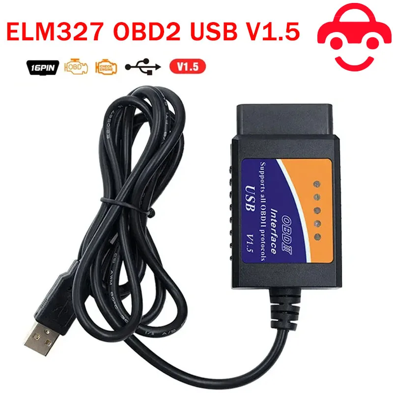 

ELM327 OBD2 USB With Auto Code Reader OBD Scanner Car Diagnostic Tool ForEngine Fault V1.5/v2.1 Version BT elm 327 WIFI 4.5 1