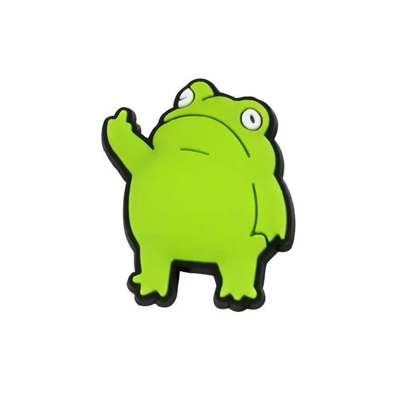 1pcs Cute Animals Boba Tea Frog Shoe Charms for Crocs Accessories Pin Sandals Decorations Adults Party Favor Gifts image 6