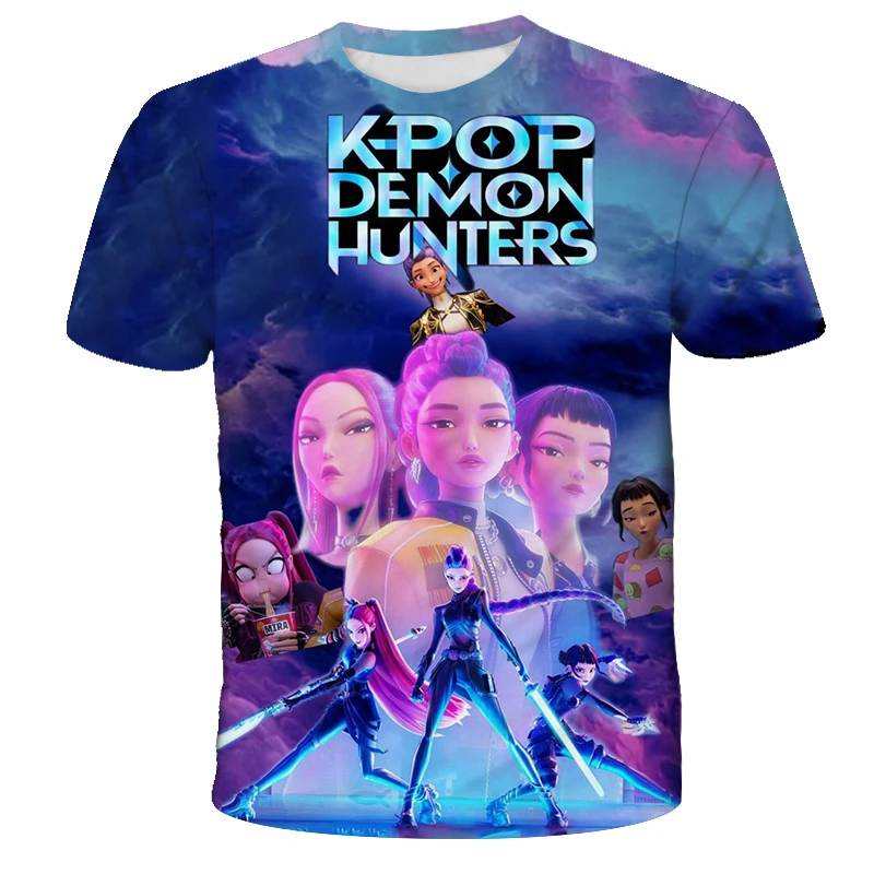 Image of Neues modisches bedrucktes Kurzarm-Sommer-Freizeit-T-Shirt, geeignet für Kinder, Mädchen und Jungen