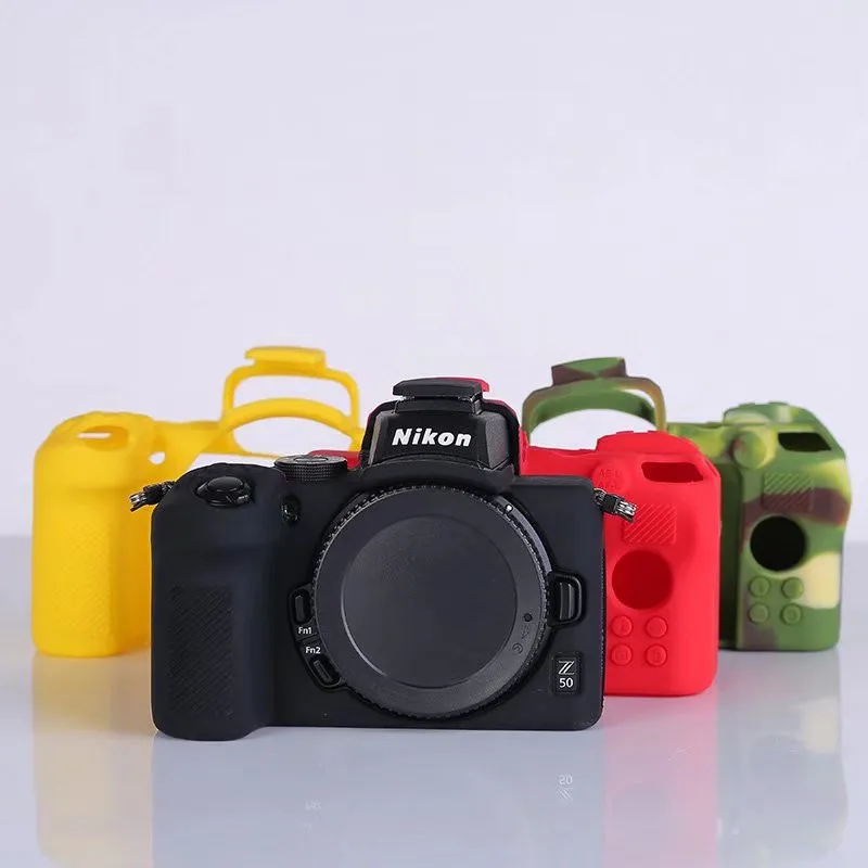 Silicon Rubber Sleeve Armor Case Body Cover Protector Frame Skin for Nikon Z50 Z 50 Mirrorless Camera Shell Protective Soft Bag