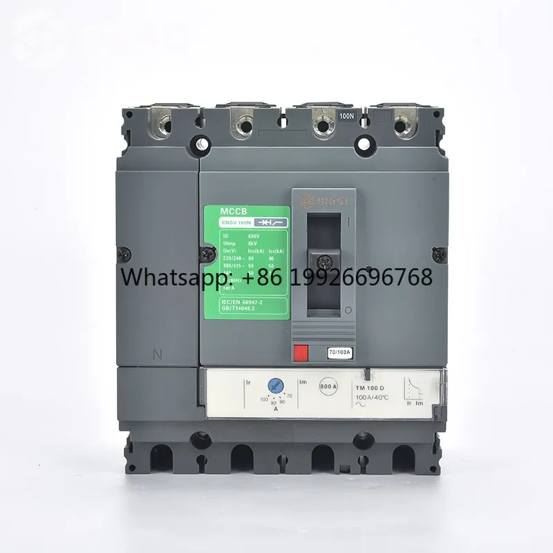 

SSPD MCCB CNSV 100A 4P Suitability for Isolation Schneider Electrical Molded Case Circuit Breaker