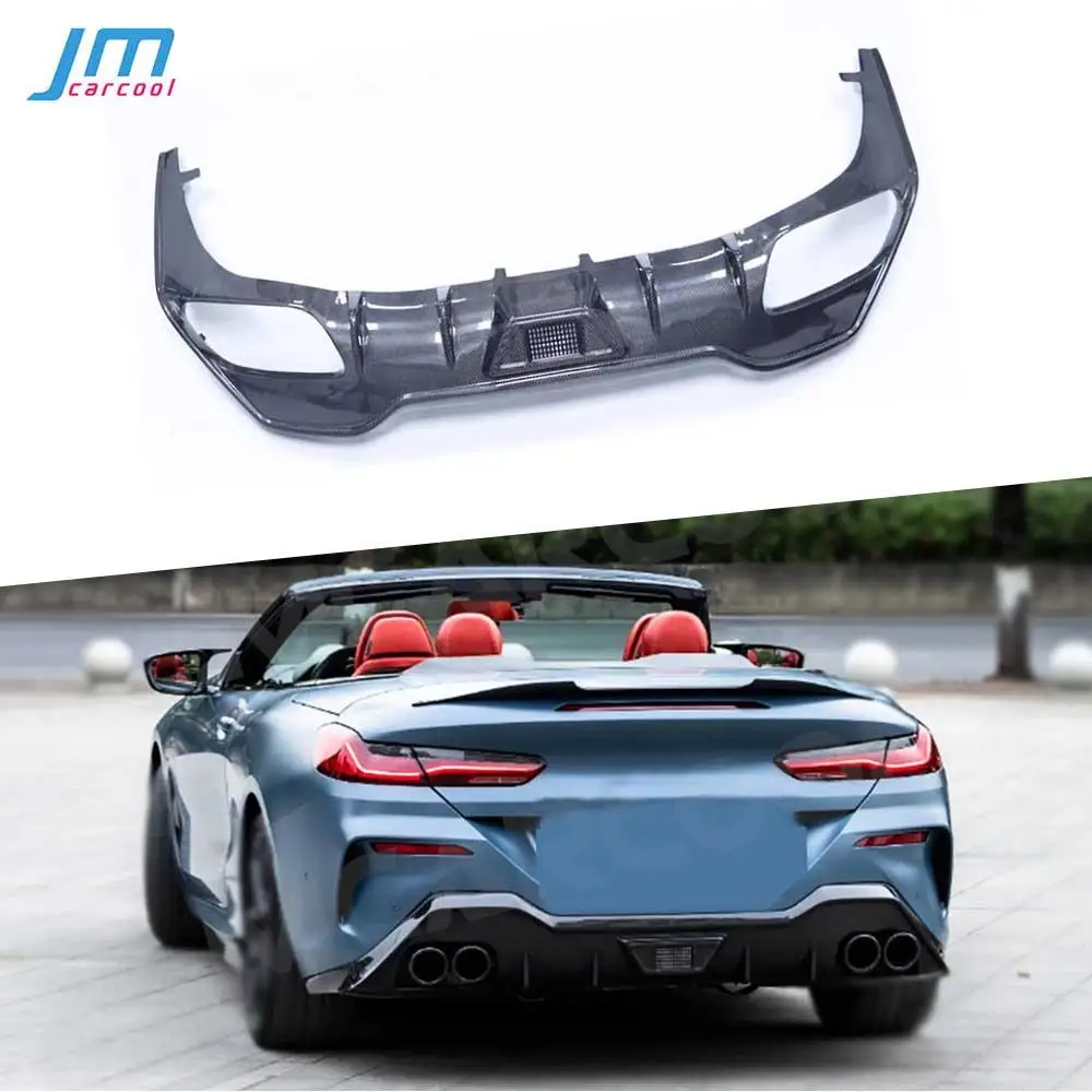 Carbon Fiber Car Rear Bumper Diffuser Lip Spoiler for BMW 8 Series G14 G15 Coupe 2019-2022 Back Bumper Guard Protector