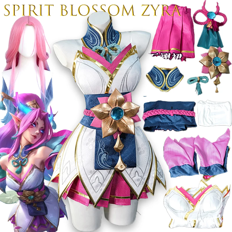 

Spirit Blossom Zyra Cosplay Costume Women's Anime Outfit High Quality Sexy Design Anime Halloween Party Costumes For Women Cos