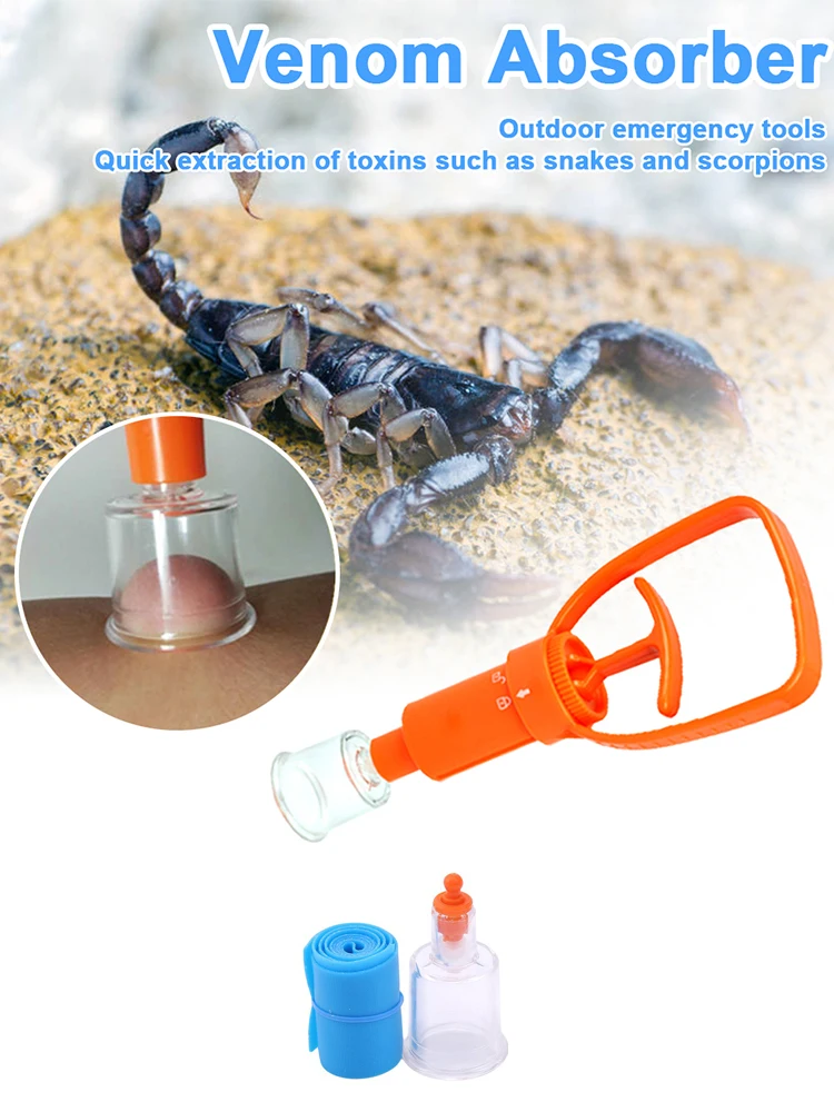 فينوم النازع مضخة شفط ثعبان البعوض لدغة أدوات التخييم في الهواء الطلق السلامة