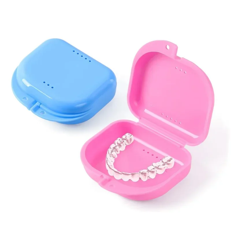 Dental Retainer Container Box Case Denture Aligner Mouthpiece Box Teeth Orthodontic Invisible Braces Storage Box