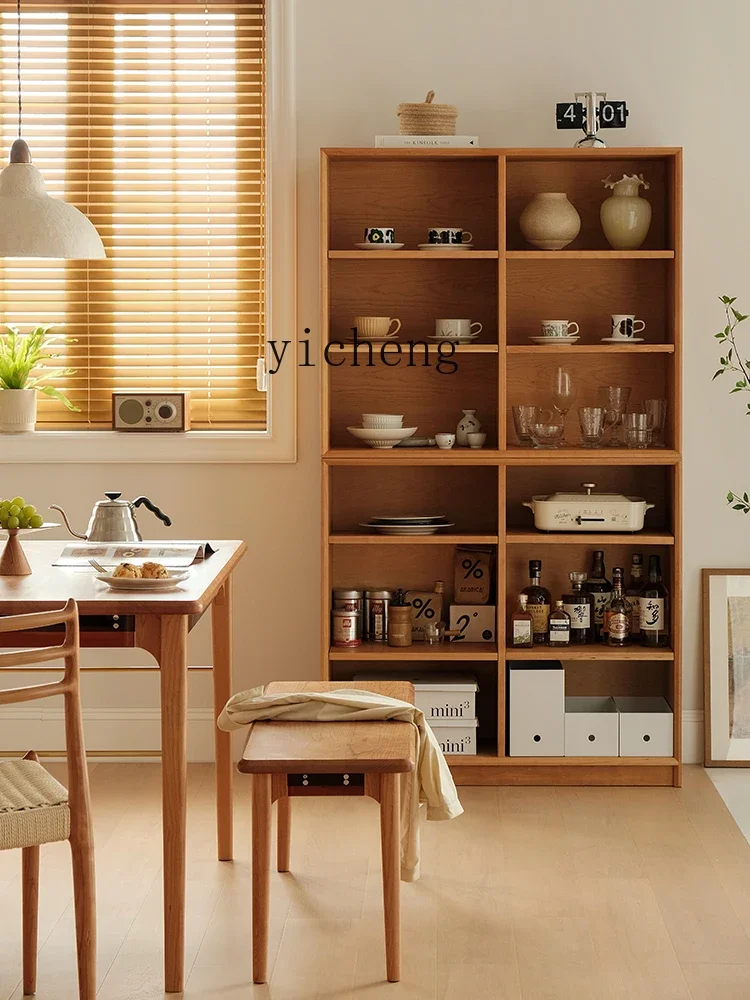 

Assembled Cabinet/Solid Wood Module Bookcase Japanese Cherrywood Wine Cabinet Sideboard Cabinet