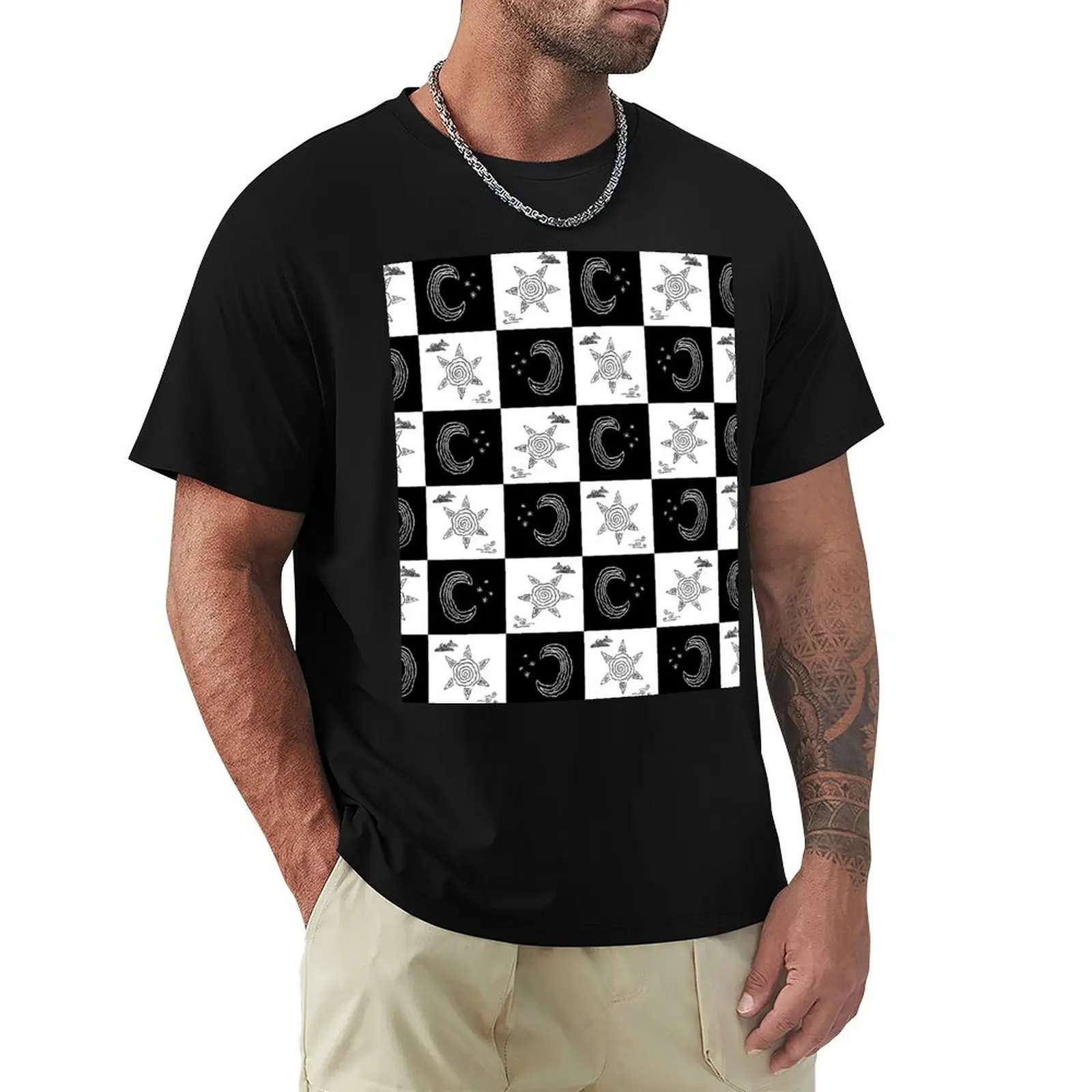

Sun & Moon - Black & White T-Shirt hippie clothes cute tops aesthetic clothes heavyweight t shirts for men