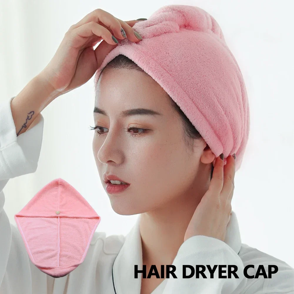 Women Long Hair Quick-Dry Hair Towel Soft Microfiber Towels Shower Cap Towel Bath Hats for Women Dry Hair Cap Lady Turban Head