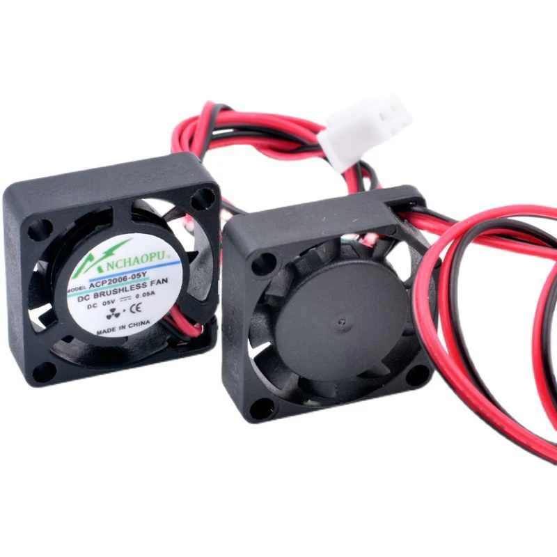 ACP2006 2 センチメートル 20 ミリメートルファン 20 × 20 × 6 ミリメートル DC5V 12V USB 2Pin マイクロ冷却ファンマイクロ機器清浄機ドローン