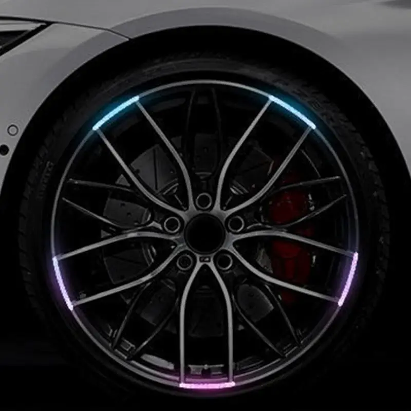 Rim Stickers For Car Car Decal Reflective Wheel Stickers 40/20 Pcs Rim Stickers Wheel Decals Waterproof Strip Car Stickers Safet