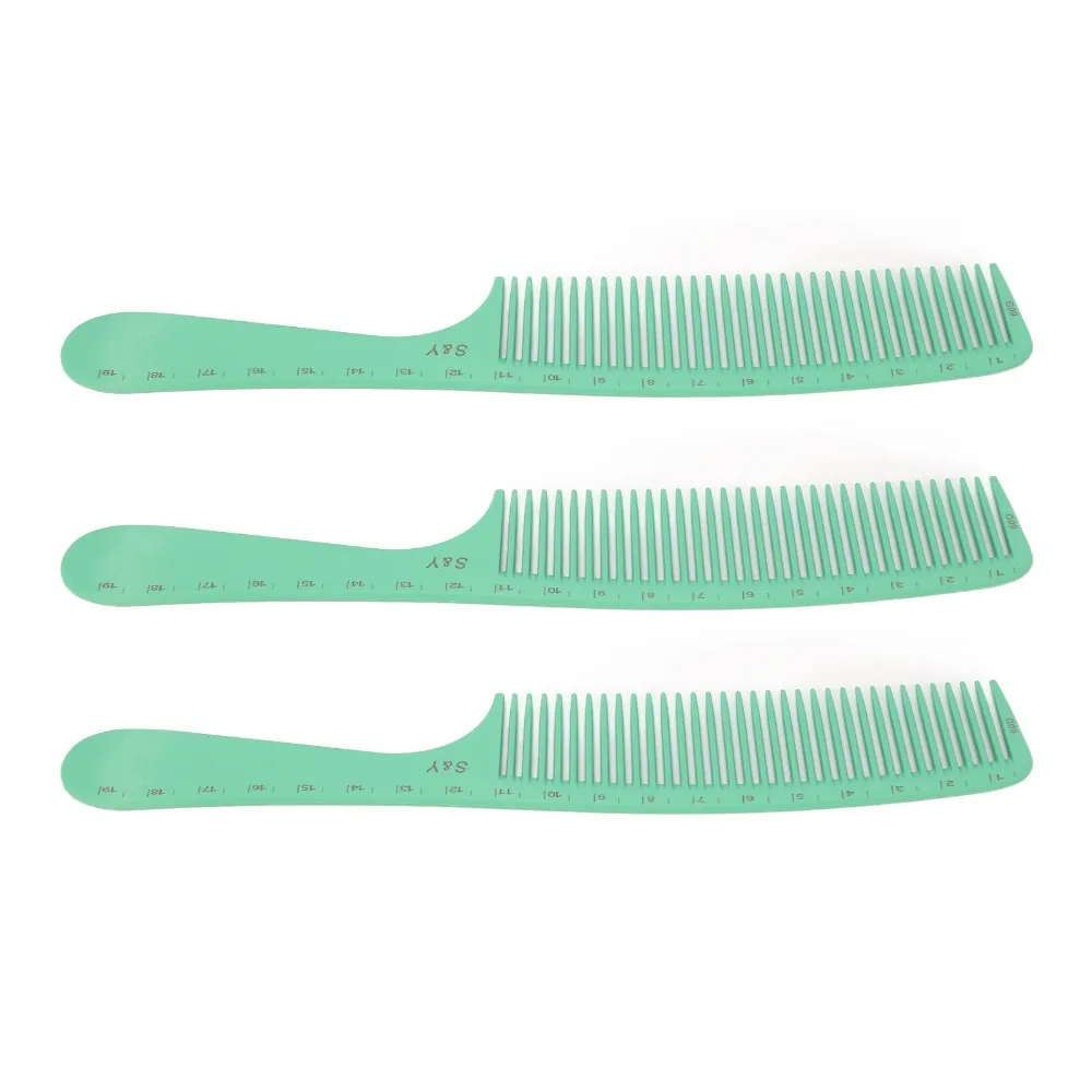 3pcs Stylish Detangling Hair Comb Portable Wide Tooth Design Wide Tooth Comb Practical Round Handle Anti Static Comb