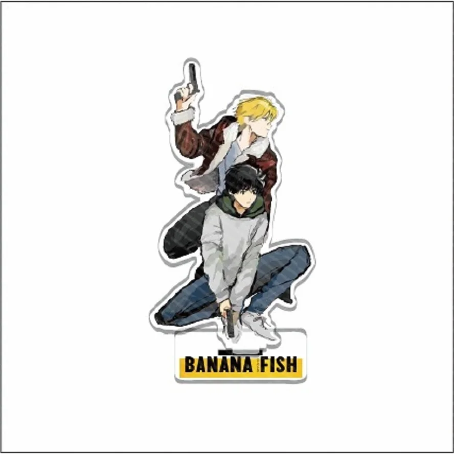 BANANA FISH Hot Anime Figures Ash Lynx Cosplay Acrylic Stands Okumura Eiji Character Model Prop Plate Desk Decor Fans Gift 15CM