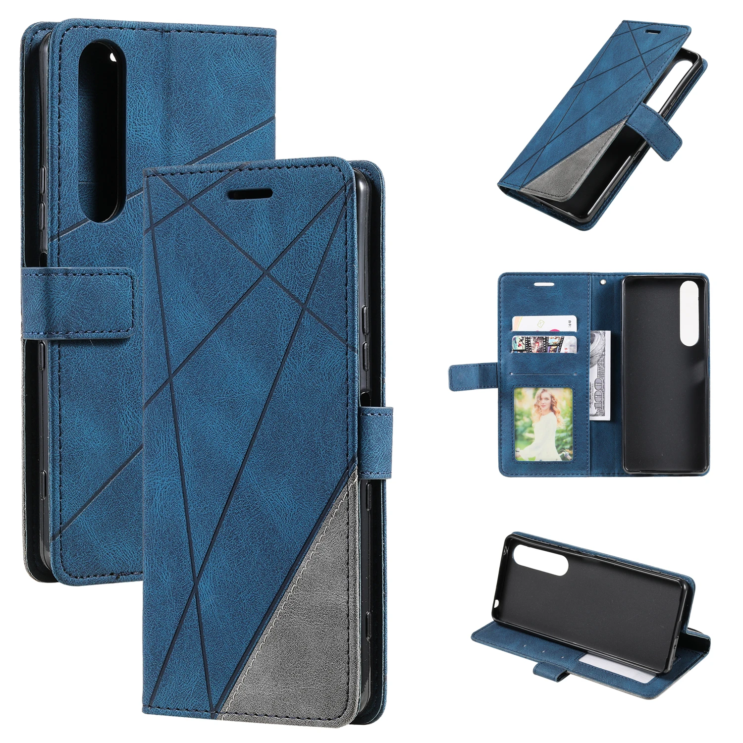 

For SONY XPeria 1III Core Phone Case Drop Resistant Silicone Flap Card Holster