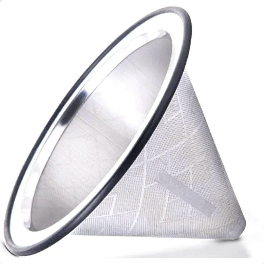 

Compatible with Hario V60 Chemex Pour Over Coffee Filter Wide Metal Base Reusable Stainl Steel Coffee Dripper Paperl Coffee Fil