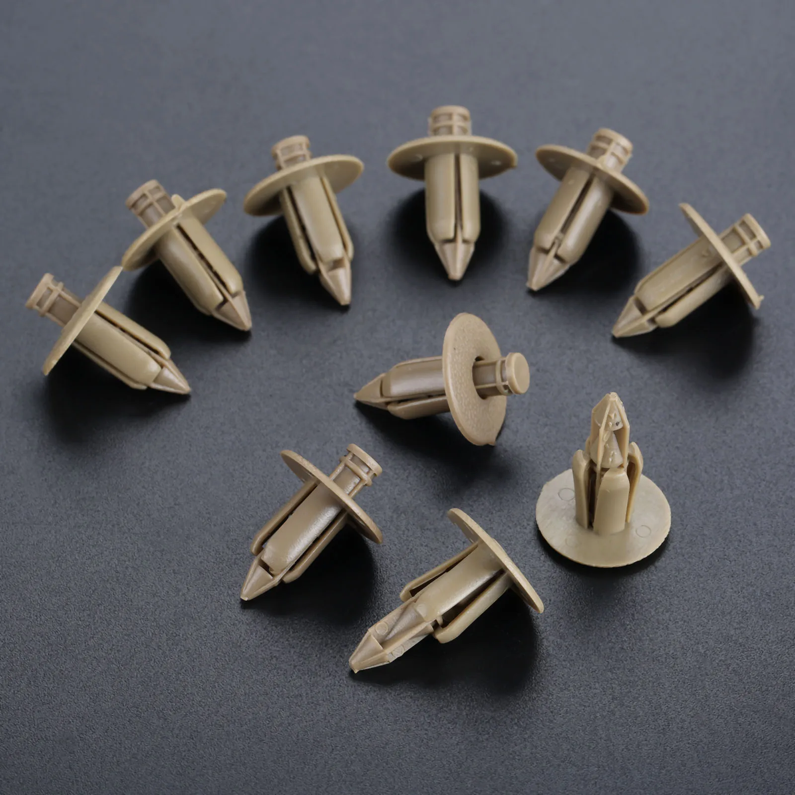 50Pcs Plastic Rivet Trim Panel Fastener Clips Door Beige For VOLVO C70 S60 S80 V70 #39964090