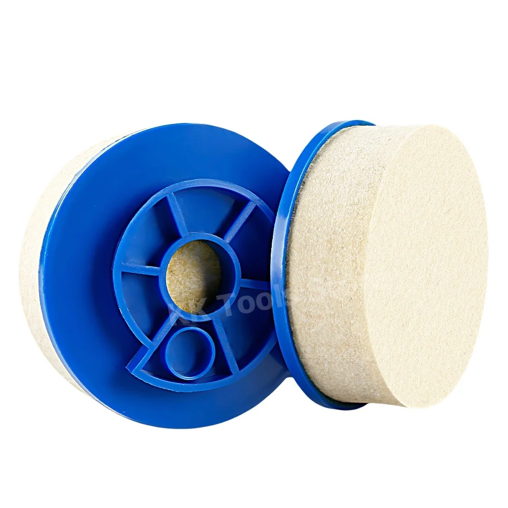100mm Snail Lock Wool Felt Polishing Wheel Pad Buffing Polishing Disc for Metal, Marble, Furniture, Car, Granite, Wood, Glass