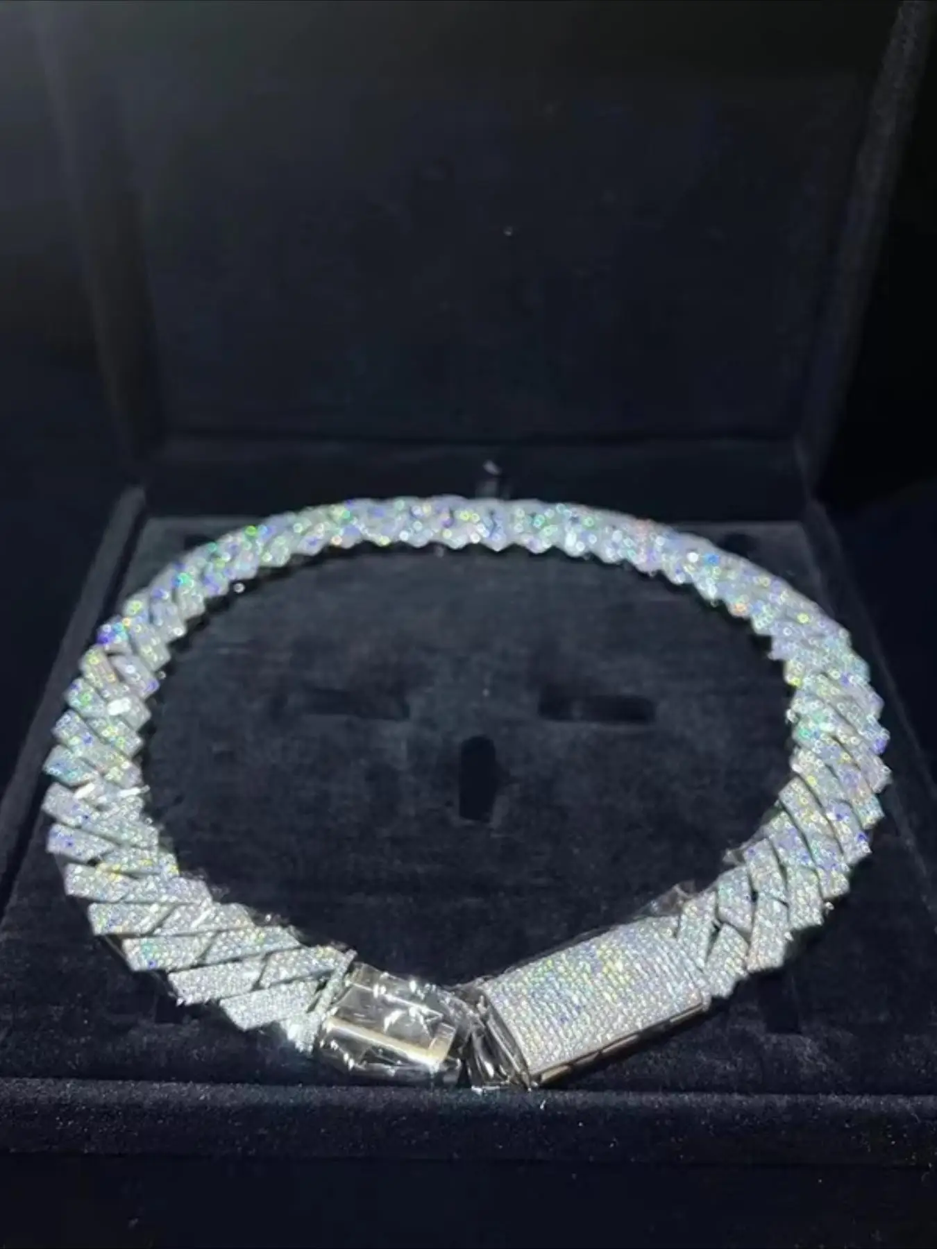 4 Rows of 20mm High-precision Heavy-duty Cuban Chain, Heavy-duty Thick Version Design, Classical Glory Hip-hop Style