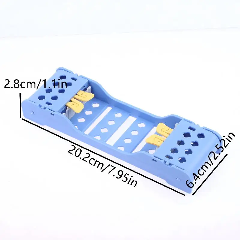 For 4 Holders Autoclavable Dentist Cassette Racks Dental Instruments Plastic Disinfection Box Dental Storage Case