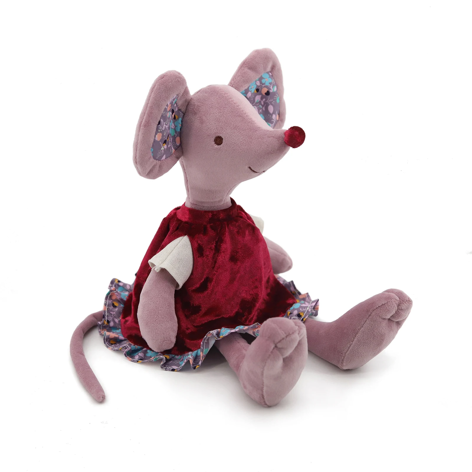 دمى الفأر الحيوانية المحشوة مع تنورة ديكور المنزل لعبة الفأر القطيفة للأطفال زينة غرفة النوم #2