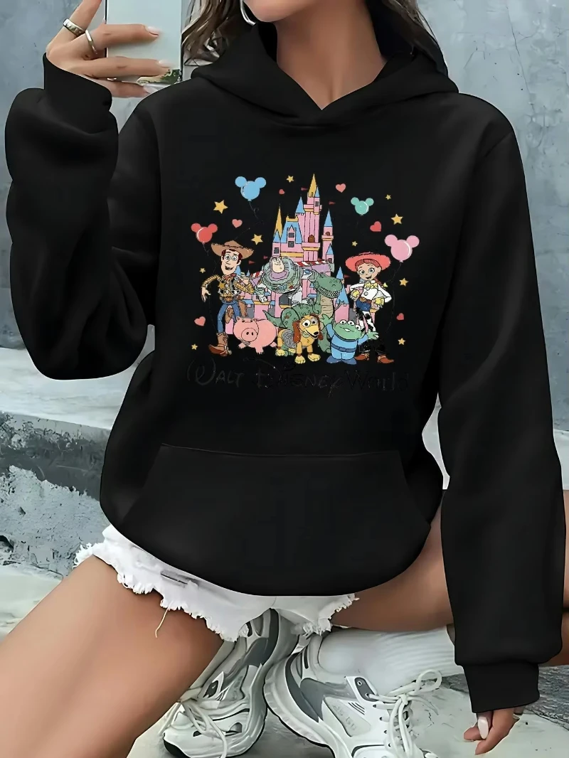 

Disney Toy Story Woody Women Hoodie Autumn Winter Casual Unisex Pullover Sweatshirt Clothing Hoody Streetwear Oversized