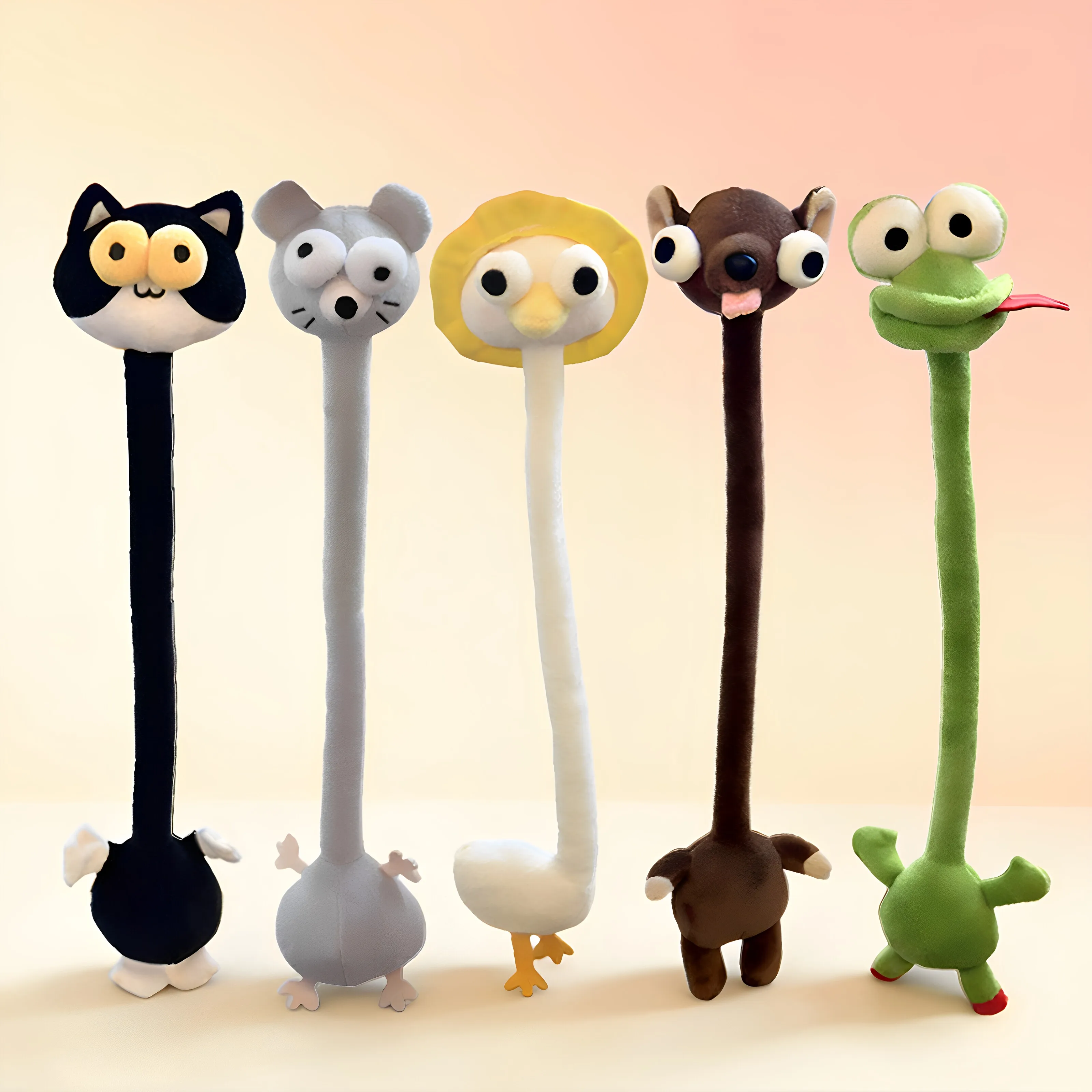 Novel Abstract Long Neck Plush Doll Funny Bag Pendant Stylish Backpack Decor Accessory Collectible Ornament For Hobby Collectors
