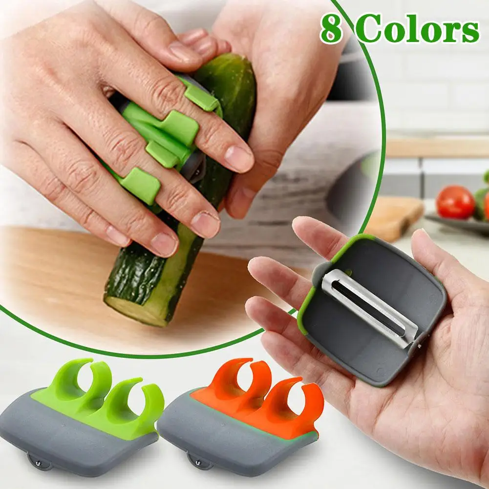 Fruit & Vegetable Peeler Finger Peeler Vegetable Hand Gadget Stainless Peeler Fruit SlicerKitchen Steel Fruit Peeler M7V0