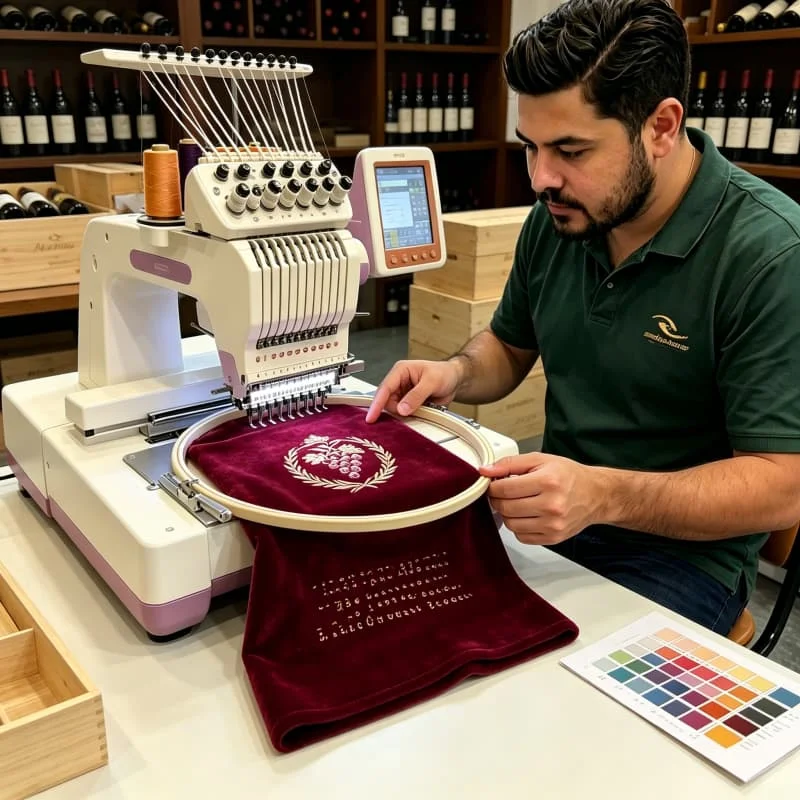 Multi Language Embroidery Machine 15 Needle 1200 SPM 12 Inch Touch For Global Export T Shirt Hat Customized