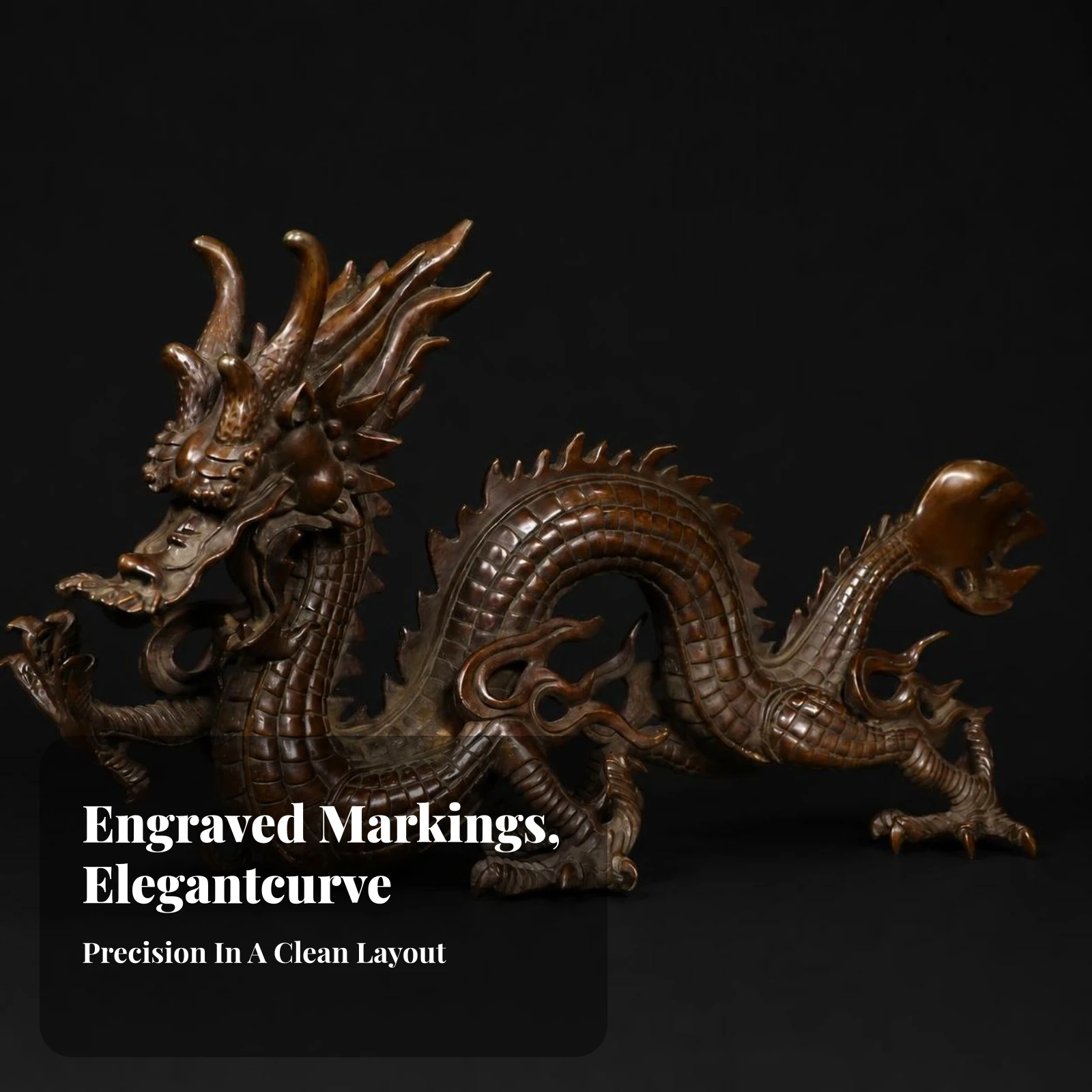 Statue Semi-Artisan Copper Dragon Figurine Chinese Dragon Statue Heavyweight for Collectors, Entrance, Living Room