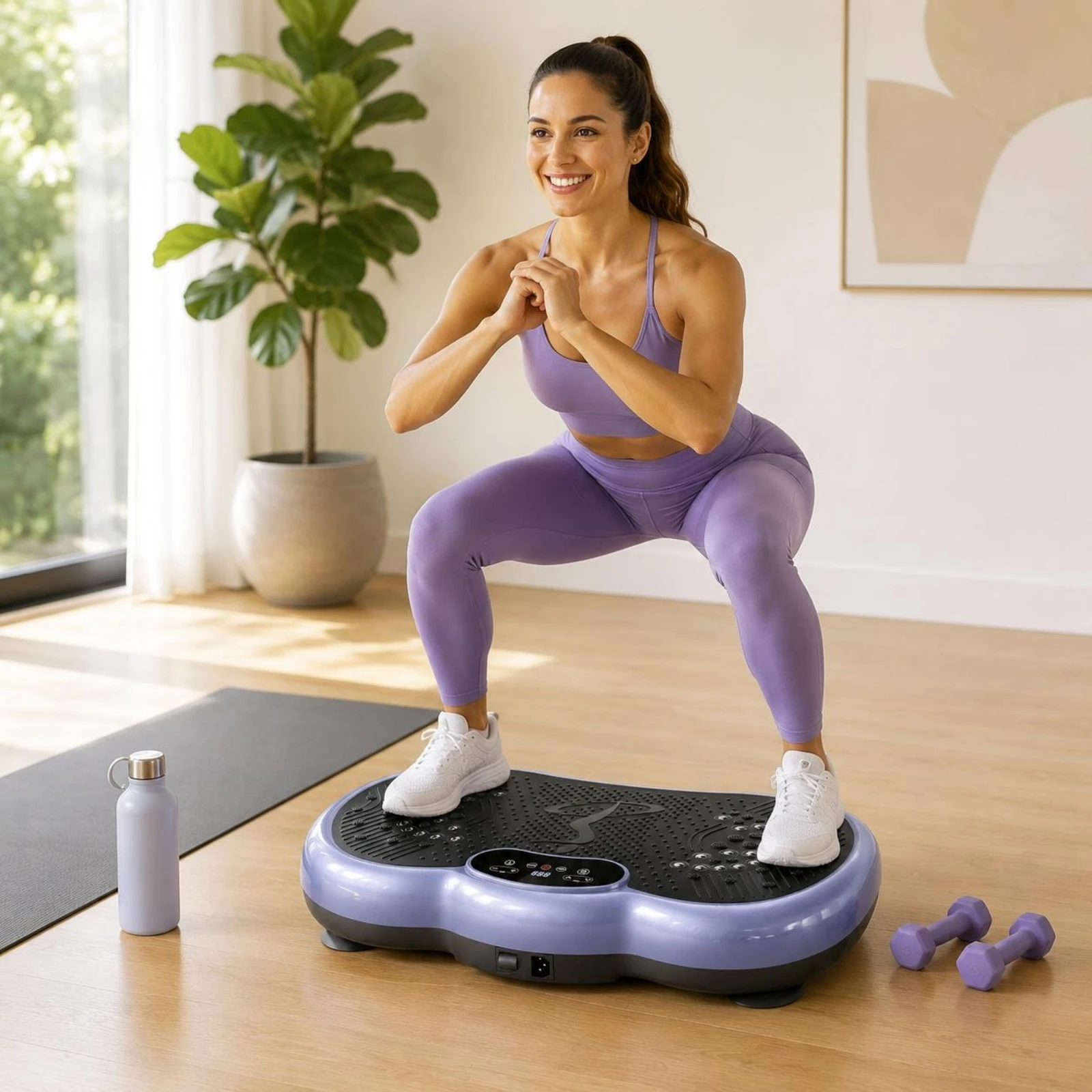 

Vibration Plate Adjustable Speed Whole Body Vibration Machine Shaking Exercise Platform Multi Function for Home Workout