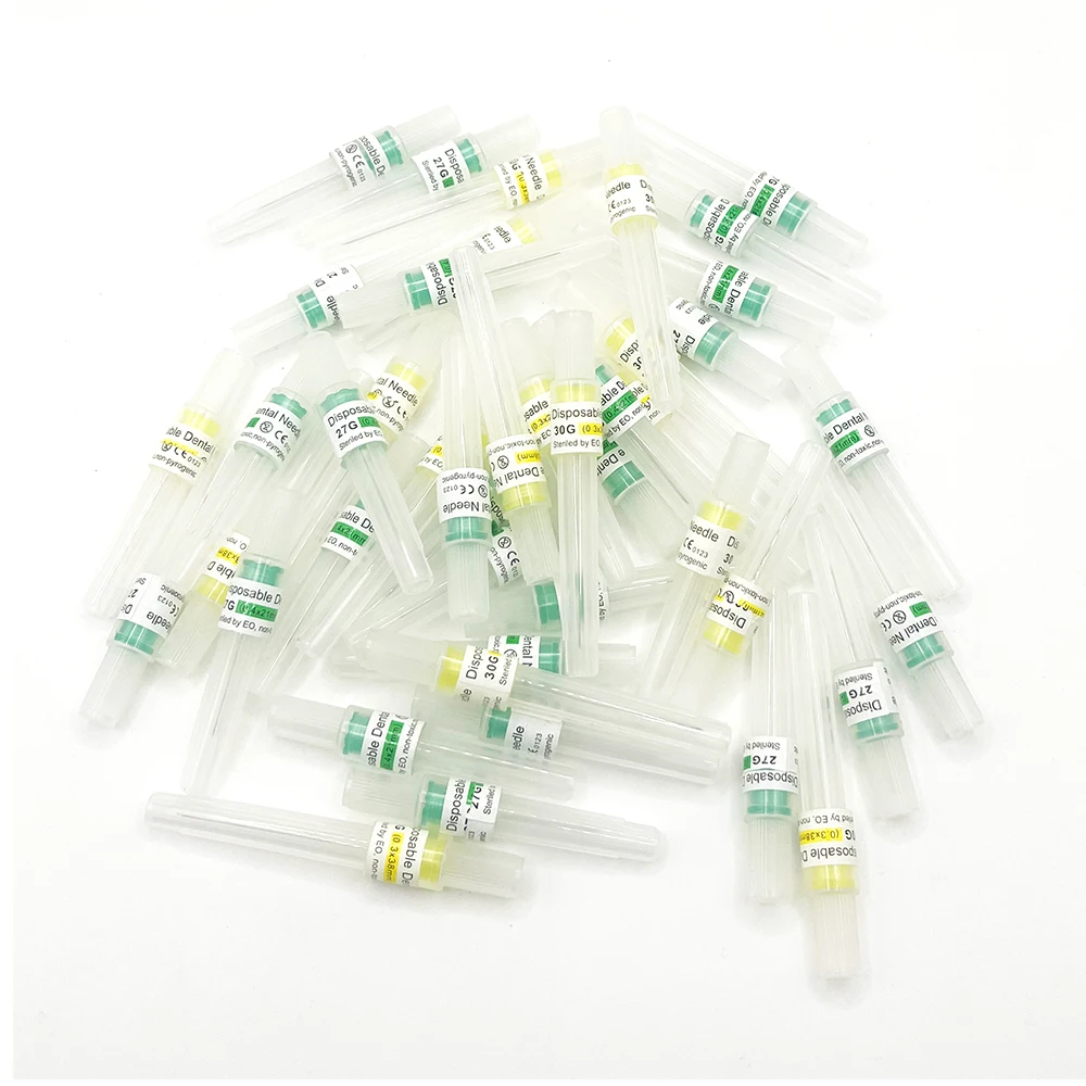 AG 100piece/Box Dental consumables Disposable Premium Dental Plastic Hub Needles in Perforated 30G Length 0.3x16/21/32mm