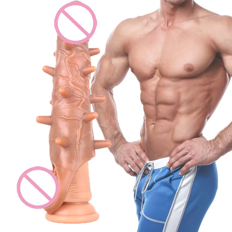 Reusable Penis Sleeve Extender Dildo Sex Toys For Man Vibrator 18+ Silicone Extension Reusable Condom Cock Sleeve Sex Shop