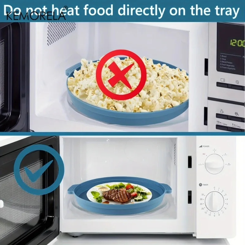 10.2 inch Microwave Plate Cover 2 In 1 Cover as Splatter Guard Collapsible Lid for Plate Dish Bowl Multi-Purpose Kitchen Gadget