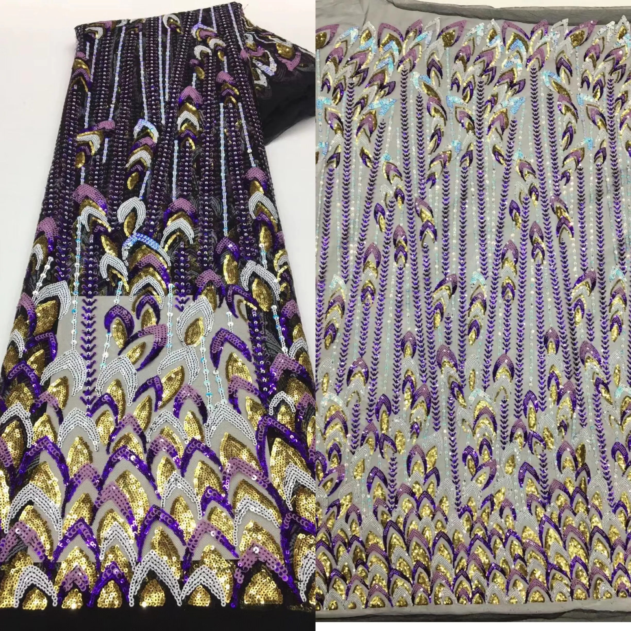 

sequins African Lace Fabric J-1213888 High Quality Nigerian for Women Party Embroidery french Lace Fabric